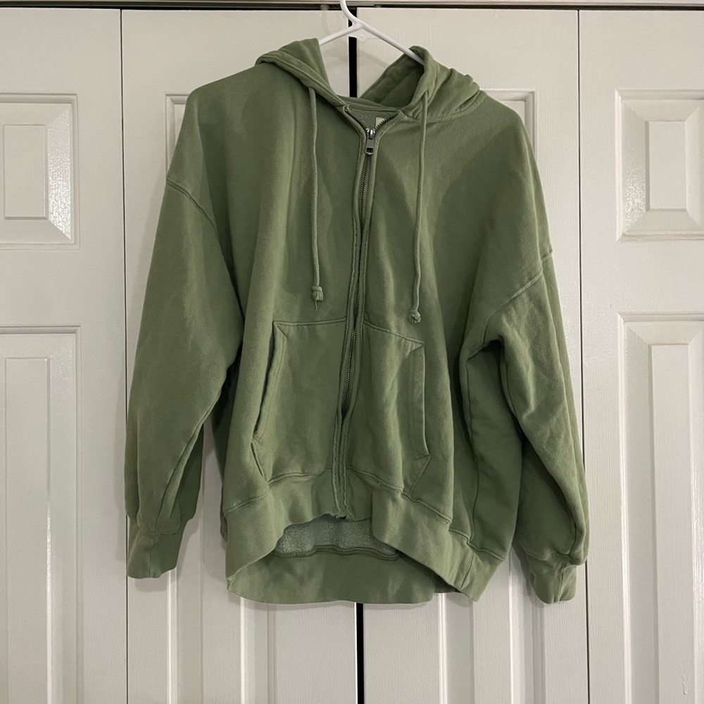 Army green American eagle zip up!